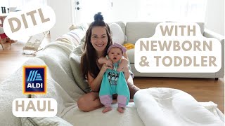 Day in the life | aldi haul | mom of newborn and two year old