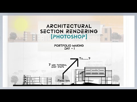 Architectural Section Rendering in Photoshop | Tutorial Video