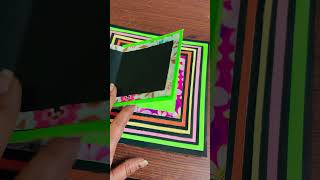 #Handmade scrape book #pyramidcard#diy #papercutting