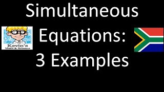 3) Simultaneous equations gr 11 | Intro