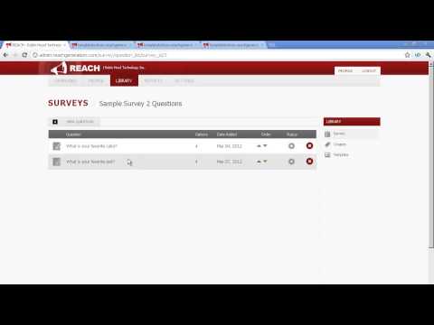 REACH Library : Managing Surveys