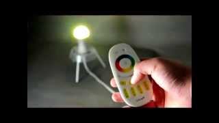 Eslight【LED電球9WRGBフルカラー】 普段照明用の昼光色 リモコン操作調光＆調色64万色と9種類の自動変化モードも付き