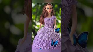 Beautiful Doll Cake Decoration💜😍🦋|Cake Design 🔥❤️ #cake #shorts #shortsfeed #youtubeshorts