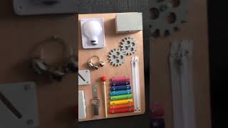 Toddler Busy Board 1-2 Year Old Montessori Educational Toy Latch Activity Board Sensory Motor Board