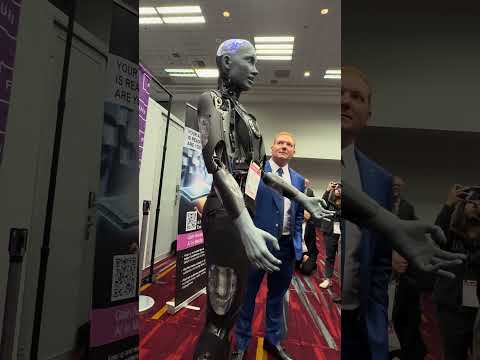 Ask an #AiRobot if it can design itself. #ameca #nab2024