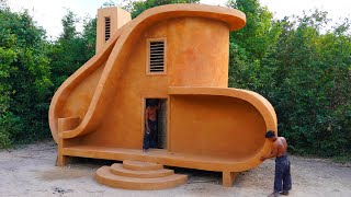 Building My Dream 2 Story House in 95 Days Without Modern Tool!