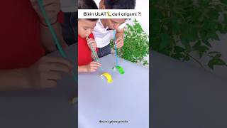 Tutorial bikin ulat🐛dari origami ?! #videoshorts #fypシ #diy