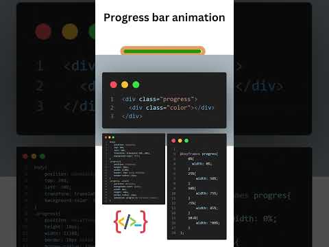 9/100 CSS Animation: Progress bar animation in HTML &CSS 🔥🔥  #shorts