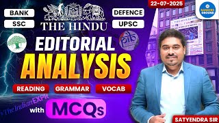 The Hindu Editorial Analysis | 22 July 2025 | Editorial | English by Satyendra Sir #editorial