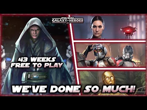 We've Accomplished a LOT!!!  SWGOH Free to Play Lord Vader Journey - Week 43