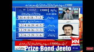 Prize Bond Rs.15000 Draw List Result on January 2, 2019 at Karachi