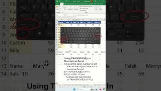 How to correct a #VALUE! error in the TRANSPOSE function - Excel Tips and Tricks