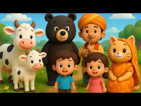 Top 3 nursery kids song l Bili rani 😸 l Kalu madari aya 🐻 l gaiya meri gaiya🐄 l popular kids song l