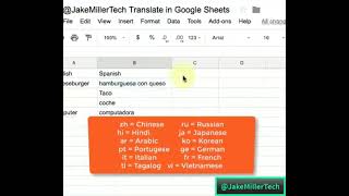 Google Sheet , Excel , Translate words