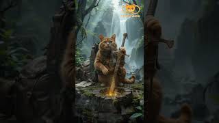 🐱🐍 Cat vs Anaconda: River of Danger! 🌊🐾 |Animated cat story 🐱 #cat #trending #shorts #viral #snake