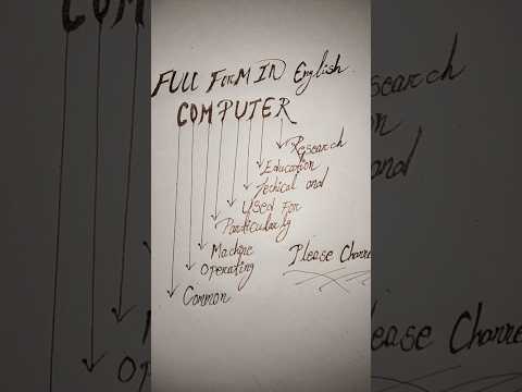 Computer Full Form In English #computereducation #computer