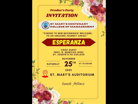 ESPERANZA Fresher's 2k23 at SMCCOM🎉🥳