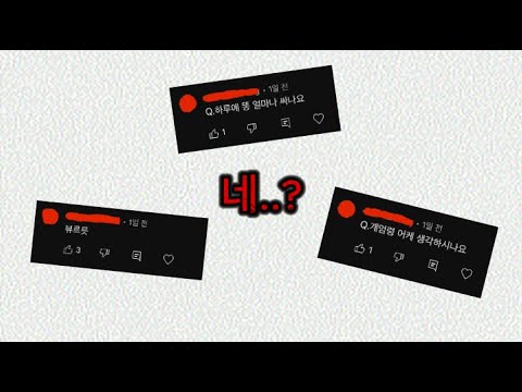 구독자 100명 기념 Q&A 였는데.. 네..?