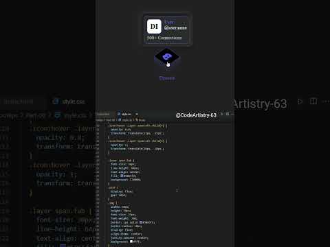 🔥 Sleek Discord Tooltip UI Using Just HTML & CSS! #shorts  #codeartistry #htmlcss #tooltip