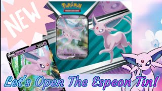 NEW Espeon Tin Opening! 💜 Rainbow Pulled 🌈 #espeon #pokemon #5packmagic