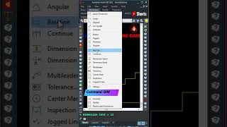 DIMBASELINE   DIMENSION Command in AutoCAD  टिप्स ऐंड ट्रिक्स #autocad #shorts #short #shortvideo
