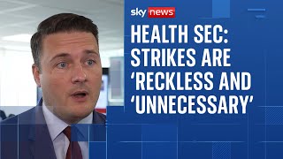 Health secretary says he is 'so angry' as resident doctors begin five-day strike