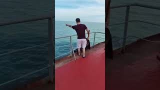 Scared Chinese-man to see pirates dressed as informal traders #chinese #pirates #vessel #sea #china