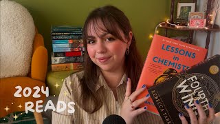 ASMR | Every Book I Read in 2024 📚 (*spoiler-free* + book  triggers & whispering)