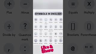 SYMBOLS IN ENGLISH💯🎯✔️#studyworld🌏#english#shorts#ytshorts#shortsfeed#likeforlikes#subscribe🔔📚