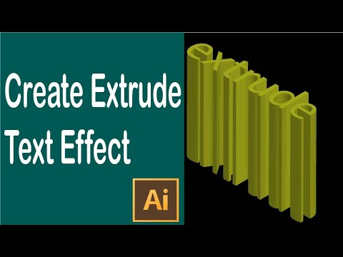 Create Extrude Text Effect In illustrator