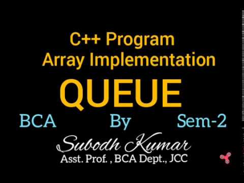 C++ Program on Queue | BCA-2 | Subodh Kumar
