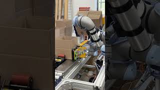 Box erector and taper robotic automation #cobots #packaging #manufacturing