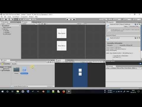 Buttons and loading scenes in Unity 2018