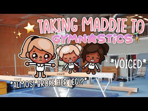 Maddie Goes To GYMNASTICS practice!🤸‍♀️🌺*Almost Broke Her LEG!?* || 🔊VOICED || Toca Life Roleplay