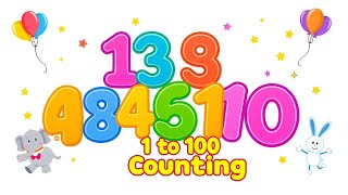 Learn Numbers 1 to 100 | बच्चों के लिए आसान गिनती | 1 to 100 Counting for Kids | #counting #123