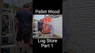 #howto build a log Store with reclaimed pallet wood #diy #garden