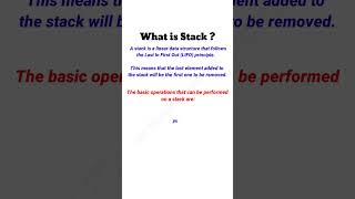 What is Stack ?#shortsfeed  #short #shortvideo #shortsfeed #shortsviral