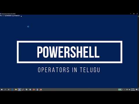 17 Powershell Basics in Telugu - Operators