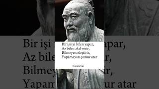 Konfüçyüs: Yapamayan çamur atar?#felsefe #shorts