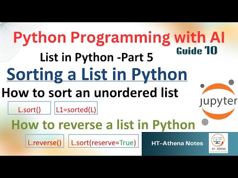 List.sort(), Sorted(list), List.reverse(), sort(reverse=True), how sort and reverse lists in Python