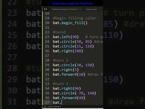 Draw your own Batman using Python #shorts