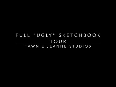 Full "Ugly" Sketchbook Tour - Tawnie Jeanne Studios #art #sketchbook #mixedmedia #sketchbooktour