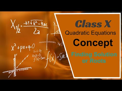 Class X: Quadratic Equations:Concept (Part 2)