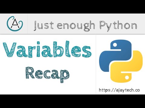 Python Variables Recap | Just enough Python