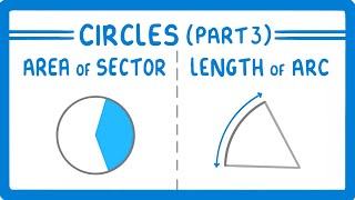 GCSE Maths - Area of a Sector and Length of an Arc of a Circle  (Circles Part 3)