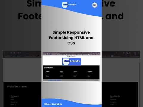 Simple Responsive Footer | SuperCodingBits #coding #webdevelopment #html5 #footer #footercode