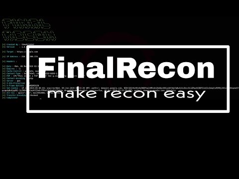 FinalRecon  | OSINT Tool for All-In-One Web Reconnaissance | Termux | 27/10/2019
