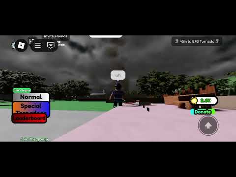 Running away from tornado (#roblox #beatornado