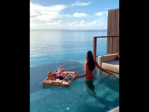 Maldives luxury resort swimming pool ||luxury swimming pool in Maldives