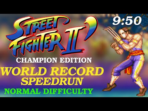 VEGA Speedrun NEW World Record Normal Difficulty 9:50 - Street Fighter II Champion Edition NEW WR